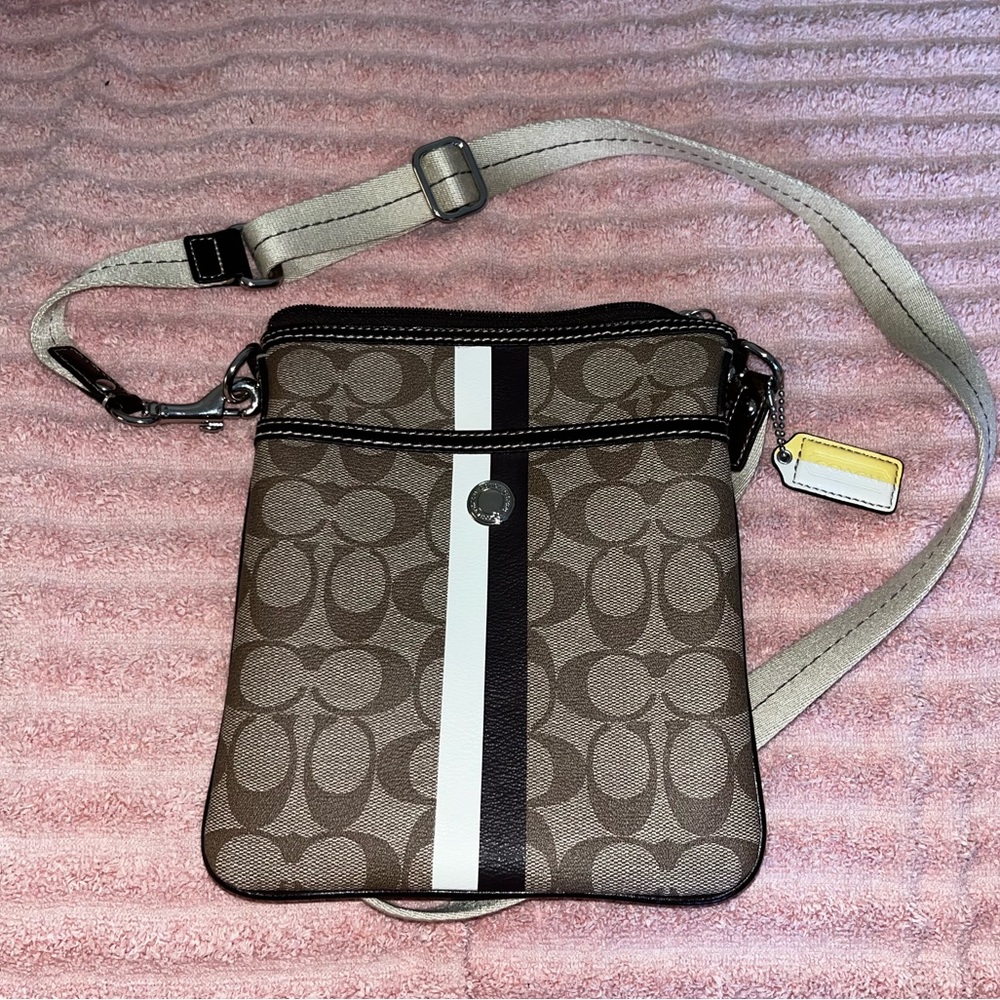 Brand New Coach Shoulder Bag Vintage Print With Wallet